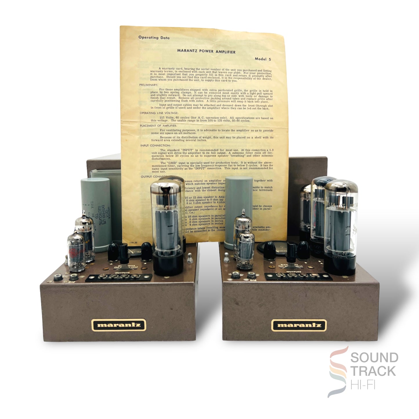 Marantz Model 5 Vacuum Tube Mono Block Power Amplifiers