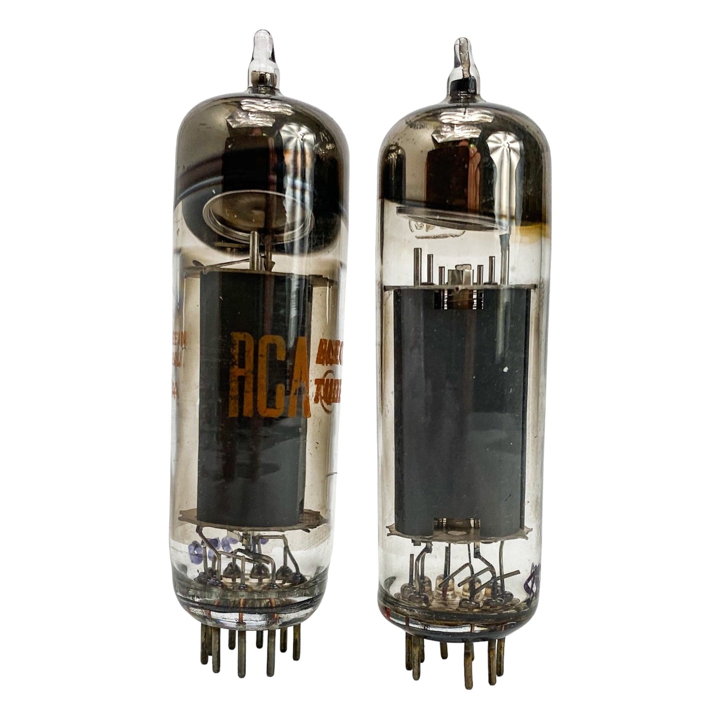 RCA 6BQ5 Grey Plate Halo Getter Matched Vacuum Tubes