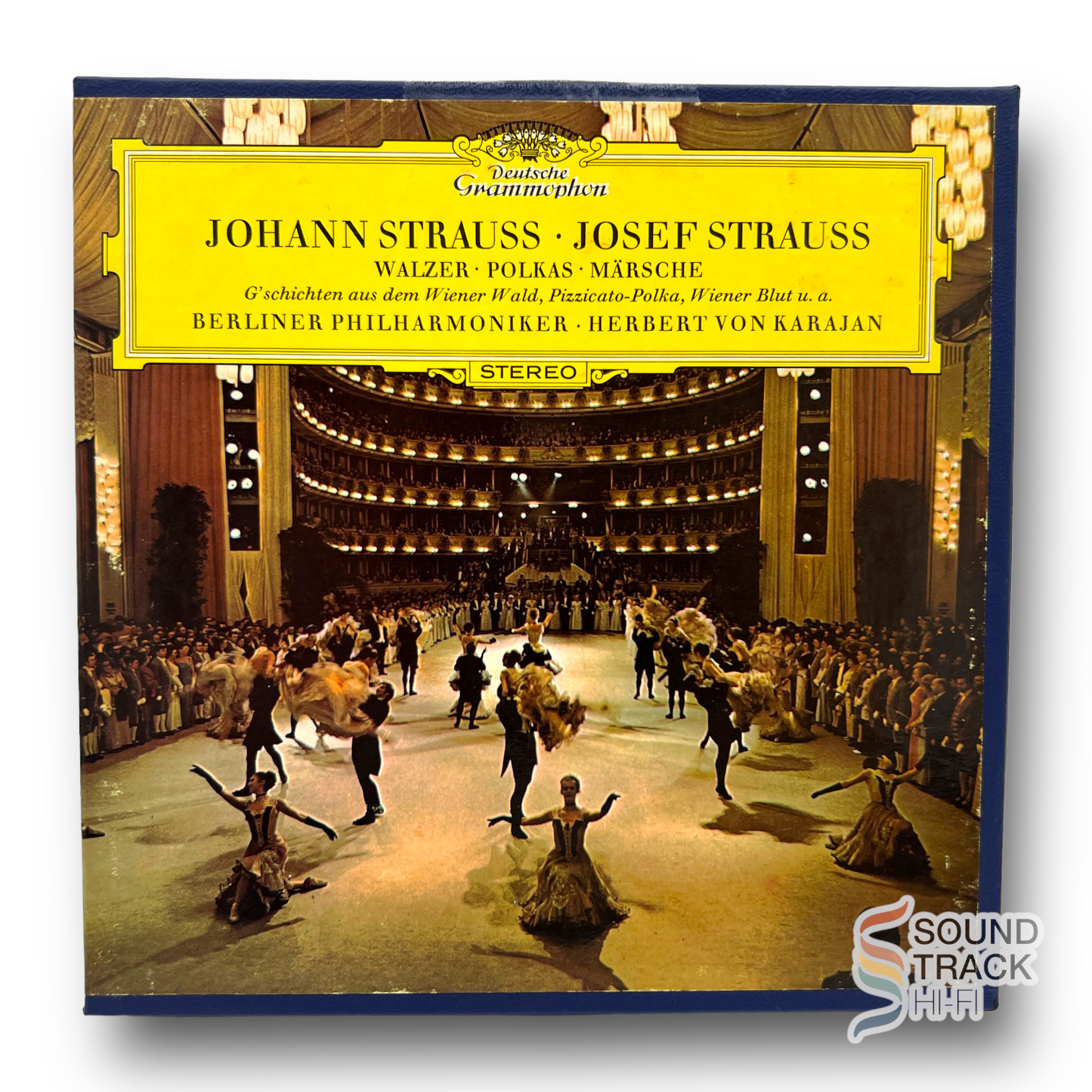 Strauss Waltz's Polkas Marches Berlin Phil. Karajan 7 1/2 IPS Reel Tape Deutsche