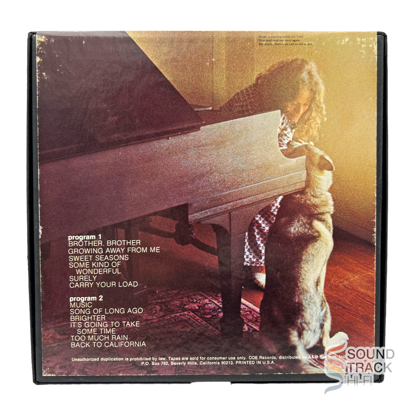 Music By Carole King 7 1/2 IPS Reel Tape A&M