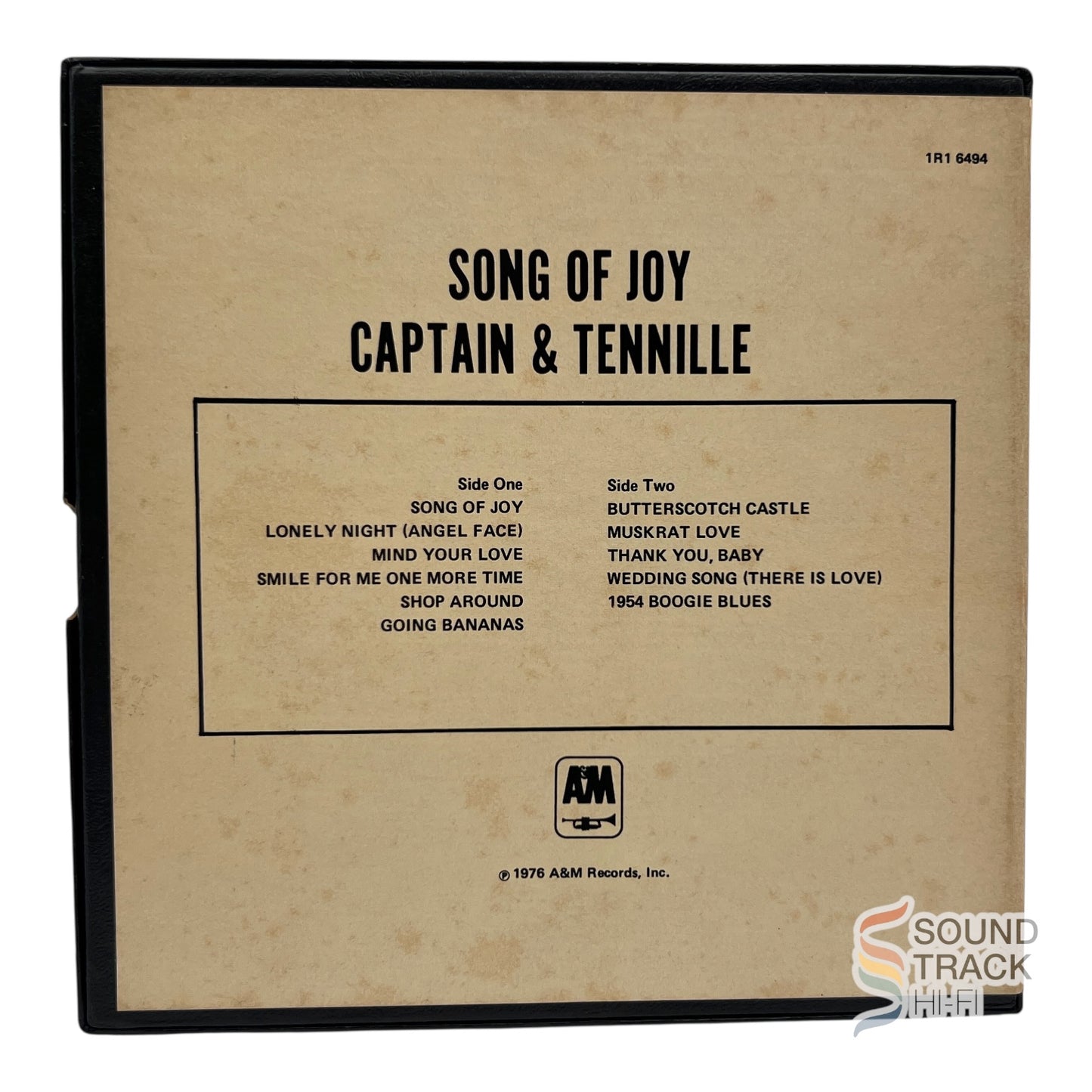 Song Of Joy By Captain & Tennille 3 3/4 IPS Reel Tape A&M