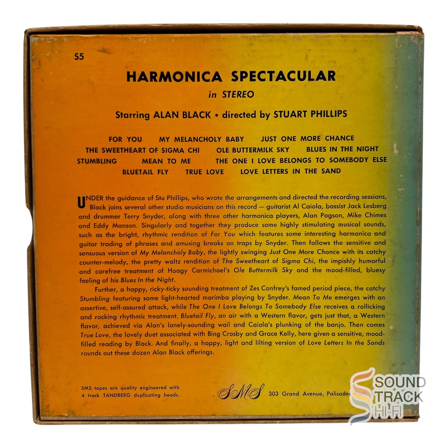 Harmonica Spectacular By Alan Black and Stuart Phillips 7 1/2 IPS Reel Tape SMS
