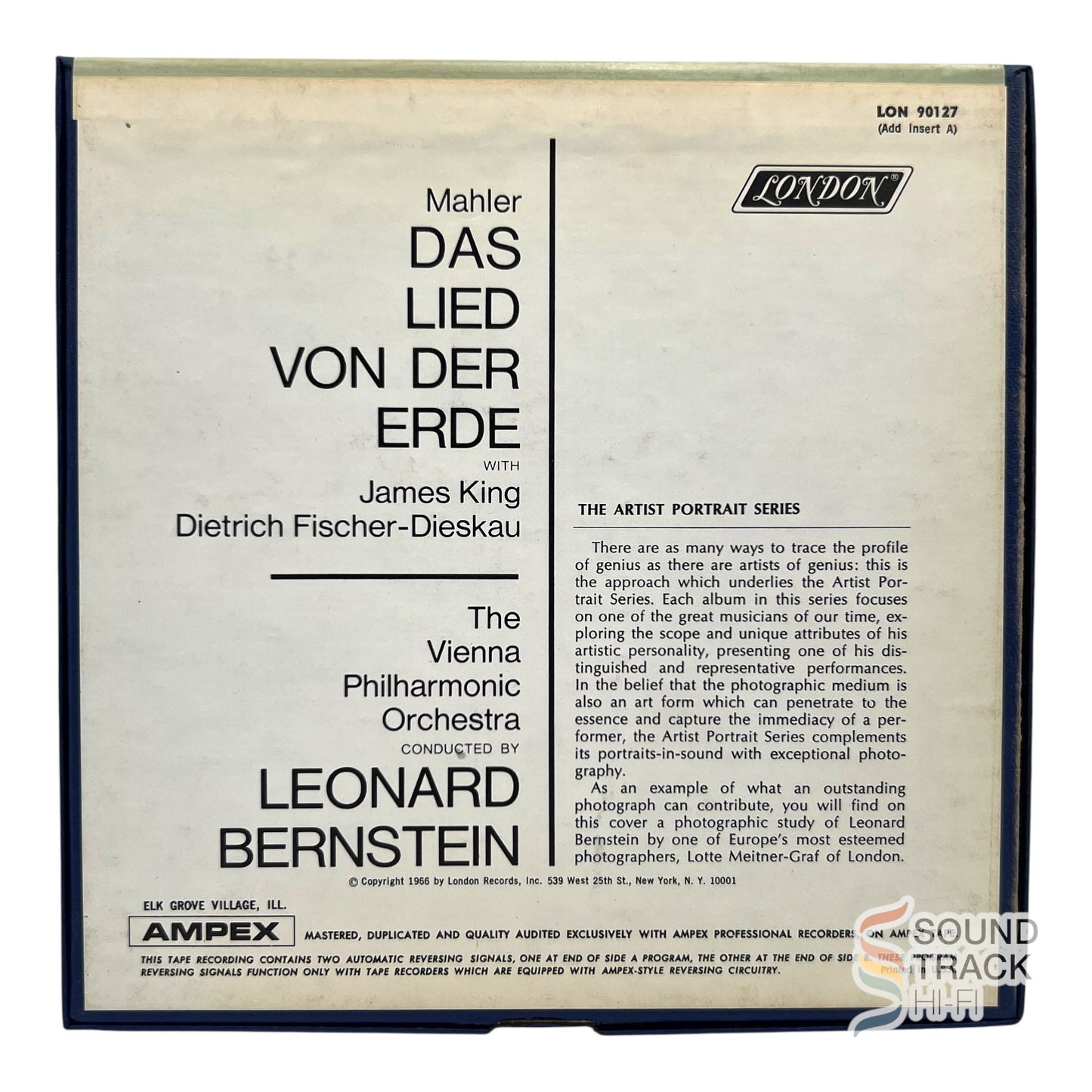Mahler Das Lied Von Der Erde Bernstein 7 1/2 IPS Reel Tape London