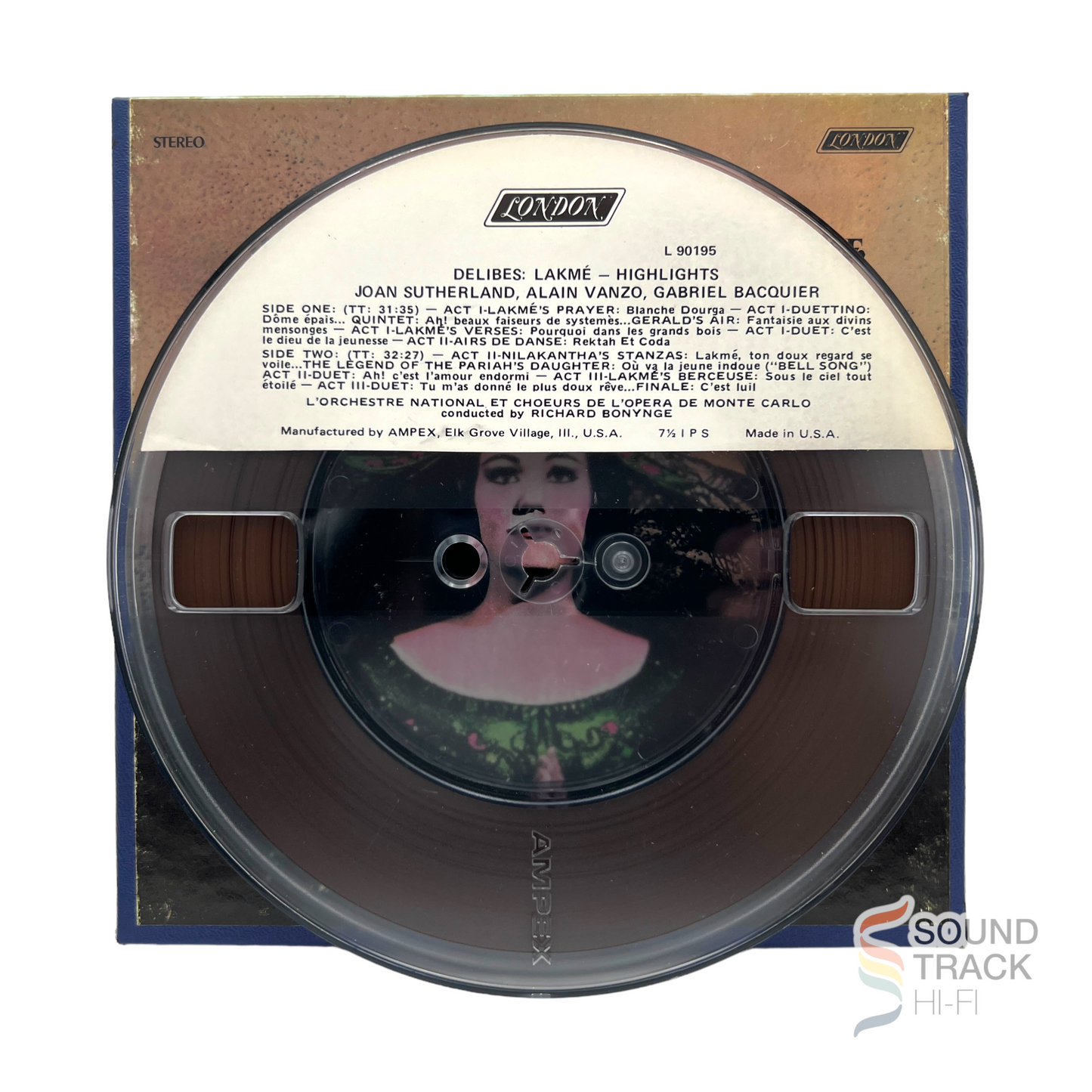 Delibes - Lakme Highlights Sutherland, Bonynge, Vanzo 7.5 IPS Reel Tape London