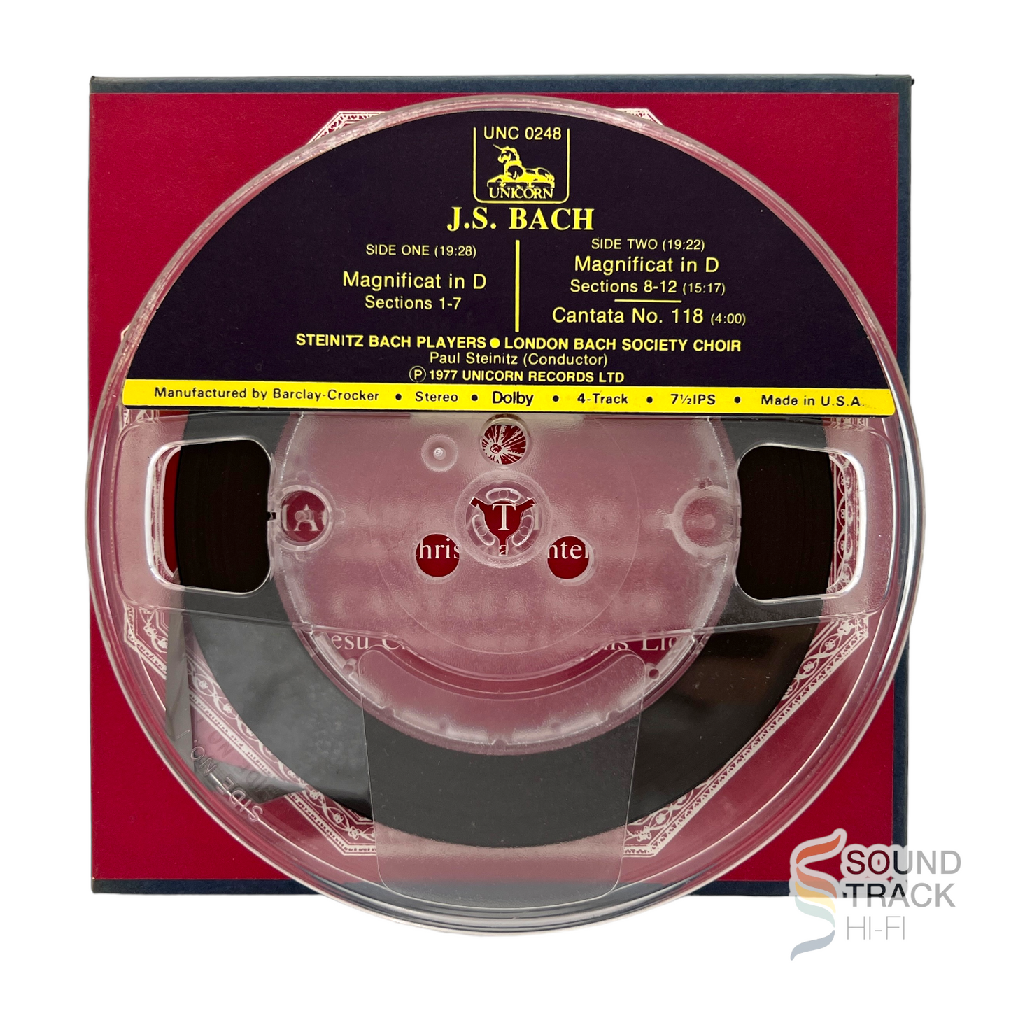 Bach Magnificat In D & Cantata No 118 Paul Steinitz 7 1/2 IPS Reel Tape Dolby