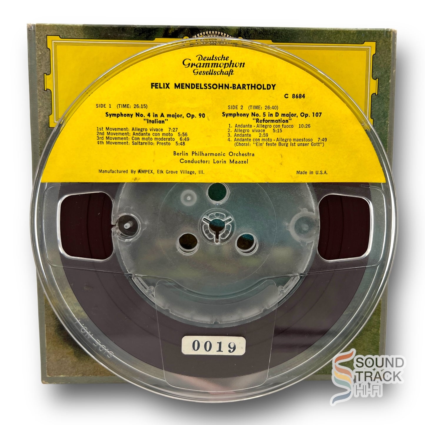 Mendelssohn Symphony No 4 & 5 Lorin Maazel 7 1/2 IPS Reel Tape Deutsche