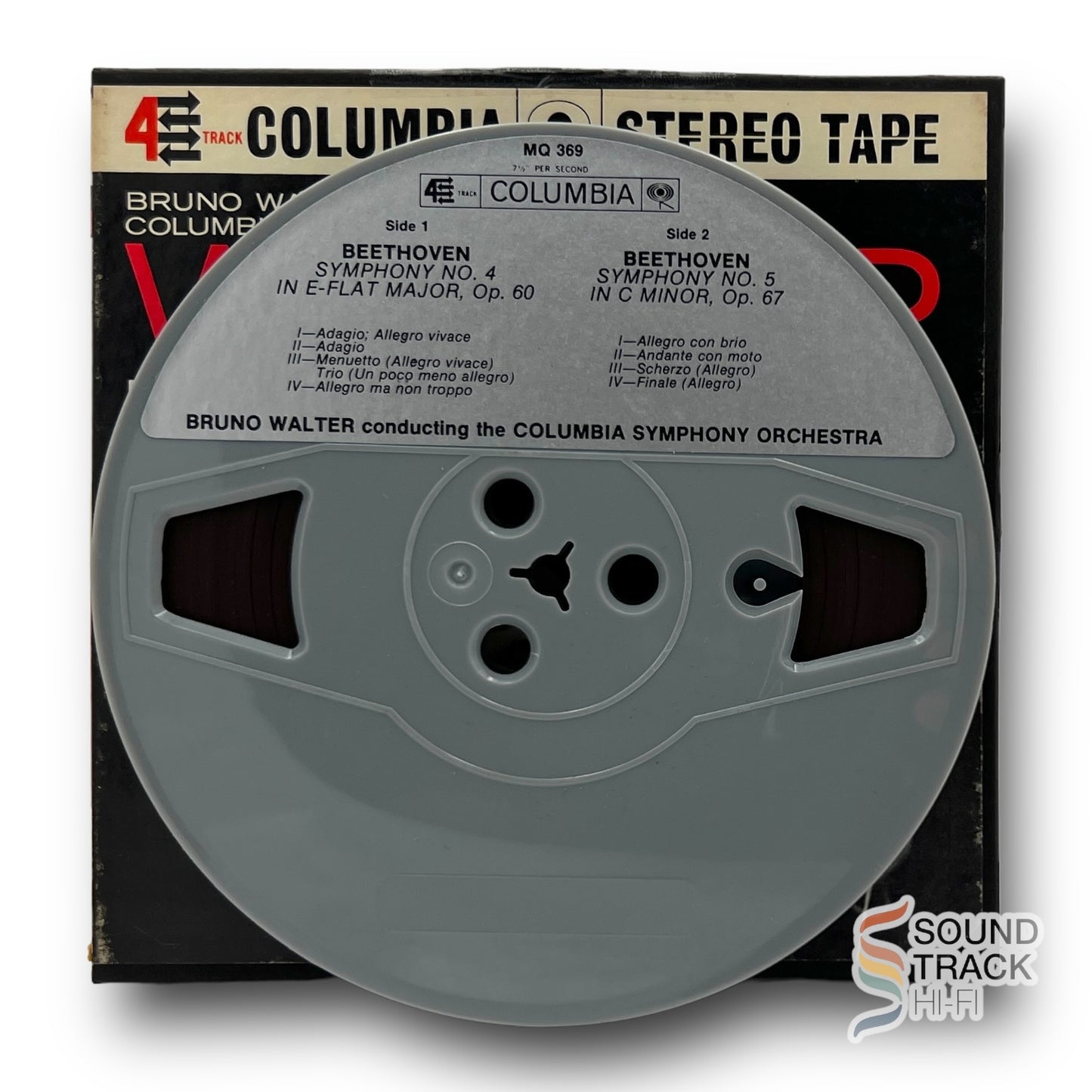 Beethoven Symphony No 4 and 5 Bruno Walter 7 1/2 IPS Reel Tape Columbia