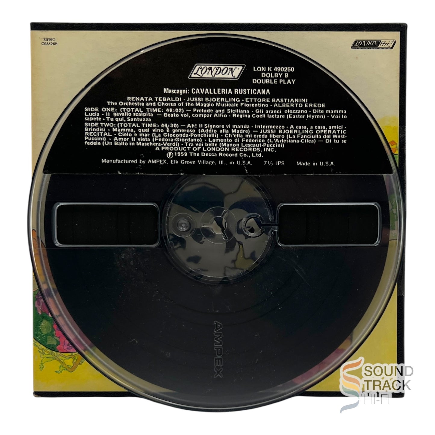 Mascagni Cavalleria Rusticana Tebaldi Bjoerling 7 1/2 IPS Reel Tape London