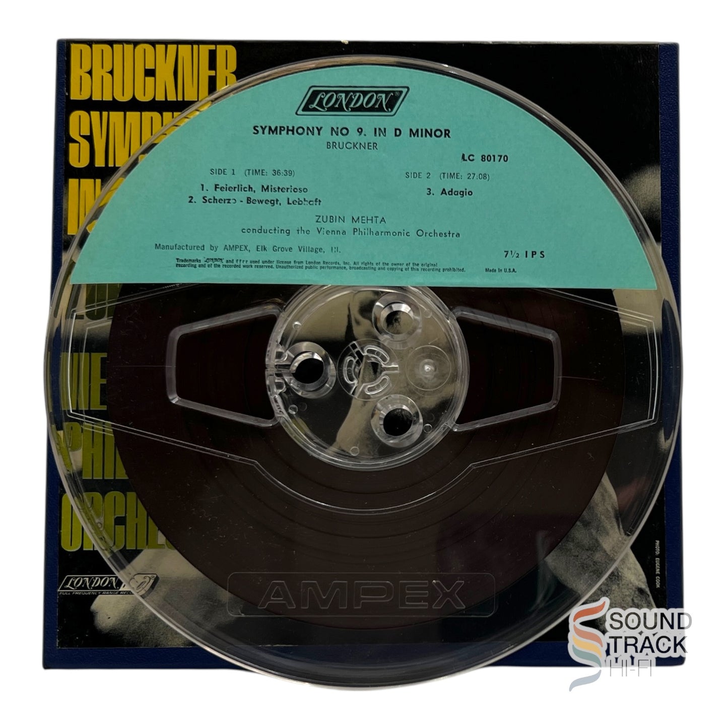 Bruckner Symphony No 9 Vienna Philharmonic Zubin Mehta 7.5 IPS Reel Tape London