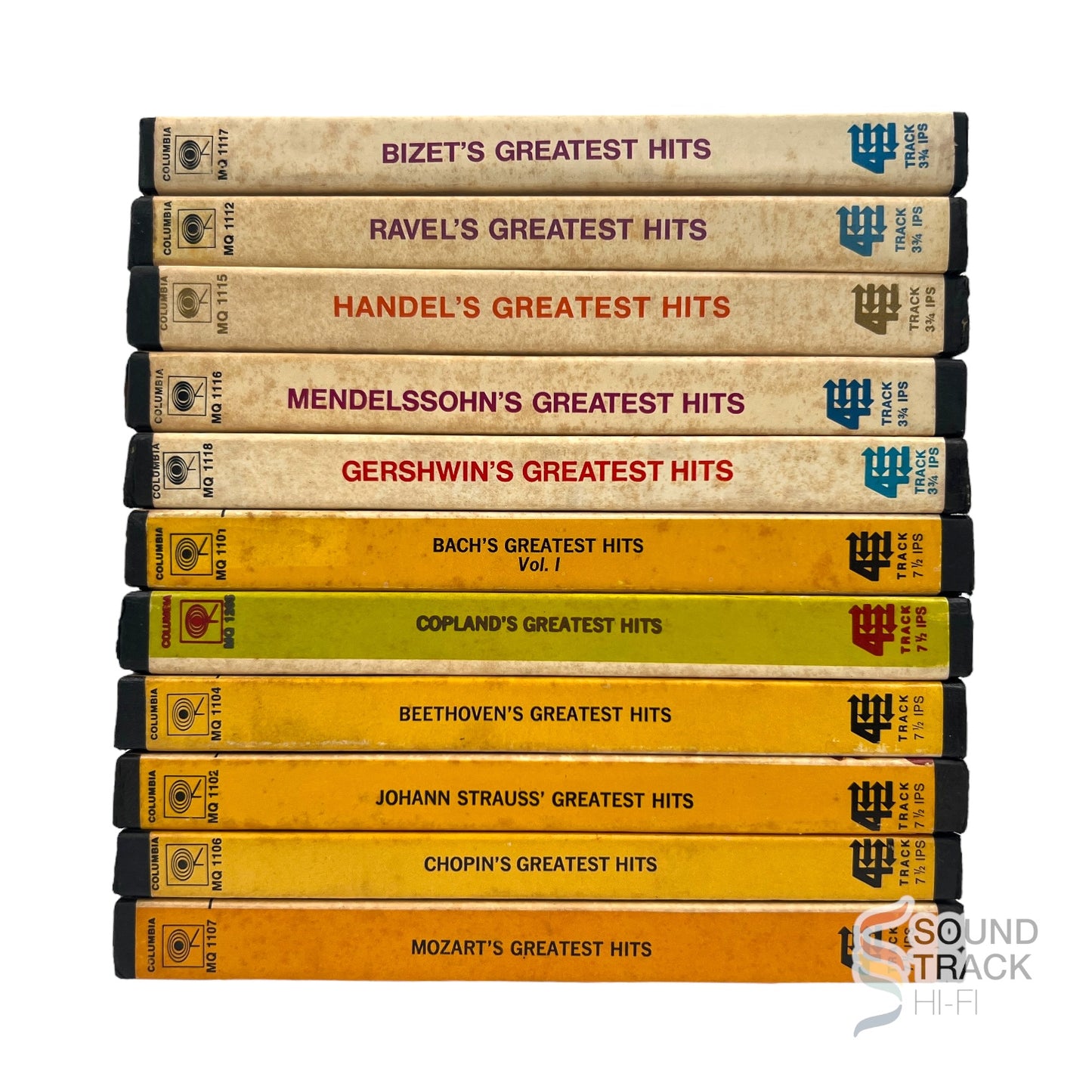 Columbia Classical Greatest Hits Bizet Mozart Bach 7 1/2 IPS Reel Tape Lot of 12