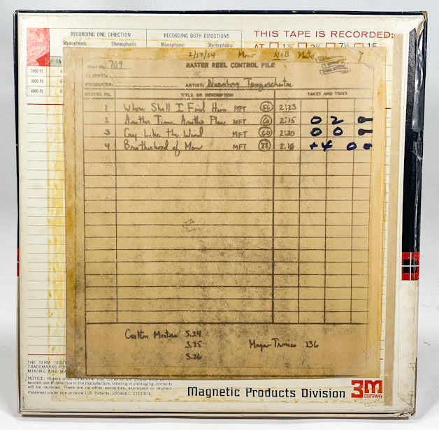 Nurmberg Tangerchsotre Master 10.5" Scotch Reel to Reel Tape Mono #709