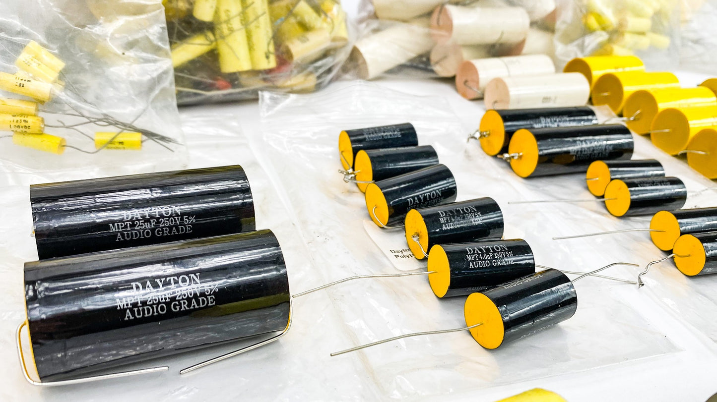 Huge Lot of Capacitors for Speaker Crossovers Vintage and NOS