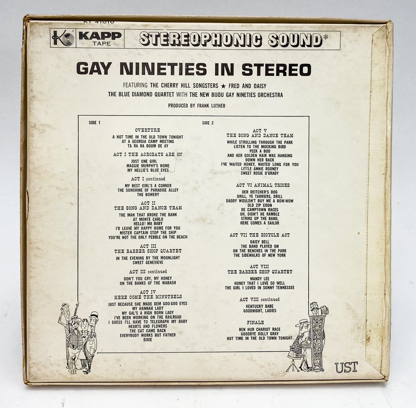 Gay Nineties In Stereo New Bijou Orchestra Reel to Reel Tape 7 1/2 IPS Kapp