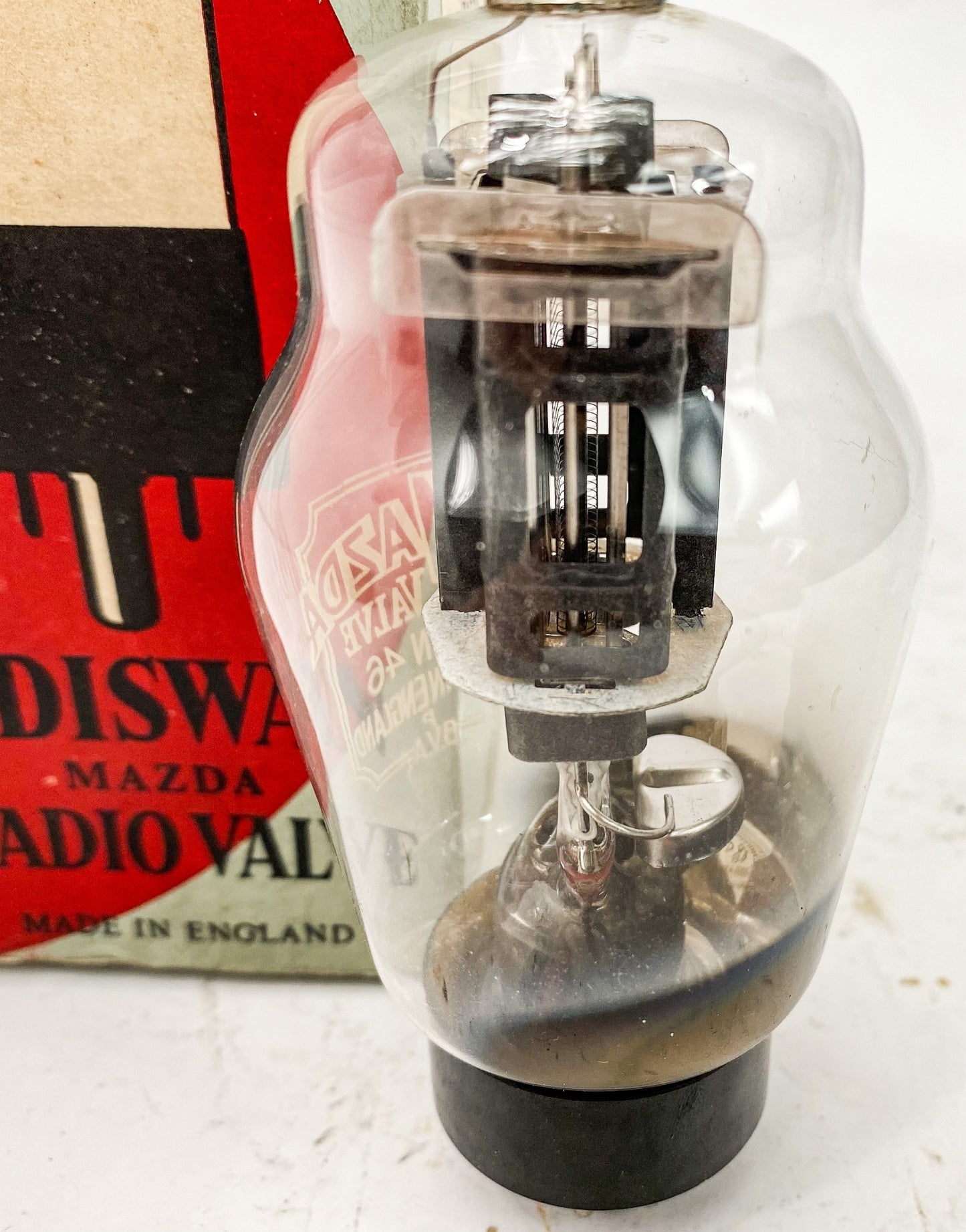Ediswan / Mazda PEN 46 Black Plate Bottom D Getter Vacuum Tube Made In England *