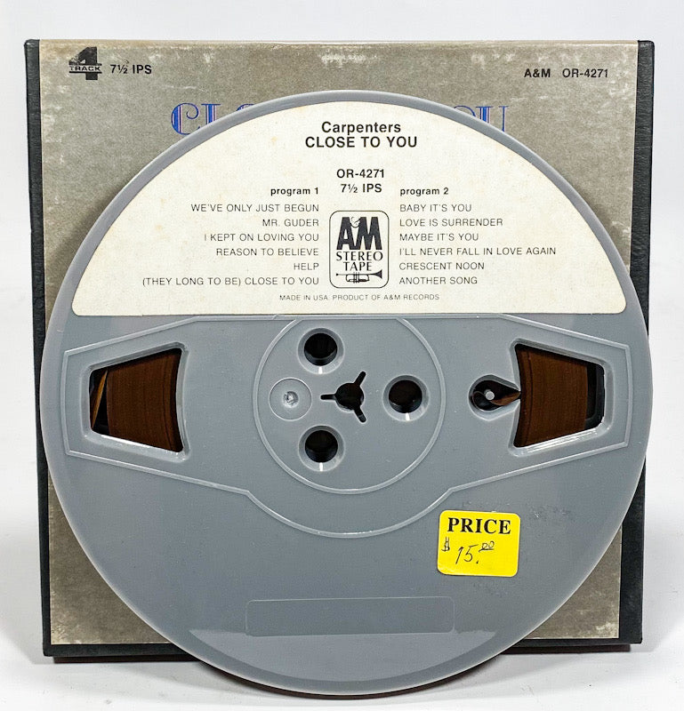 Close To You by Carpenters Reel to Reel Tape 7 1/2 IPS A&M
