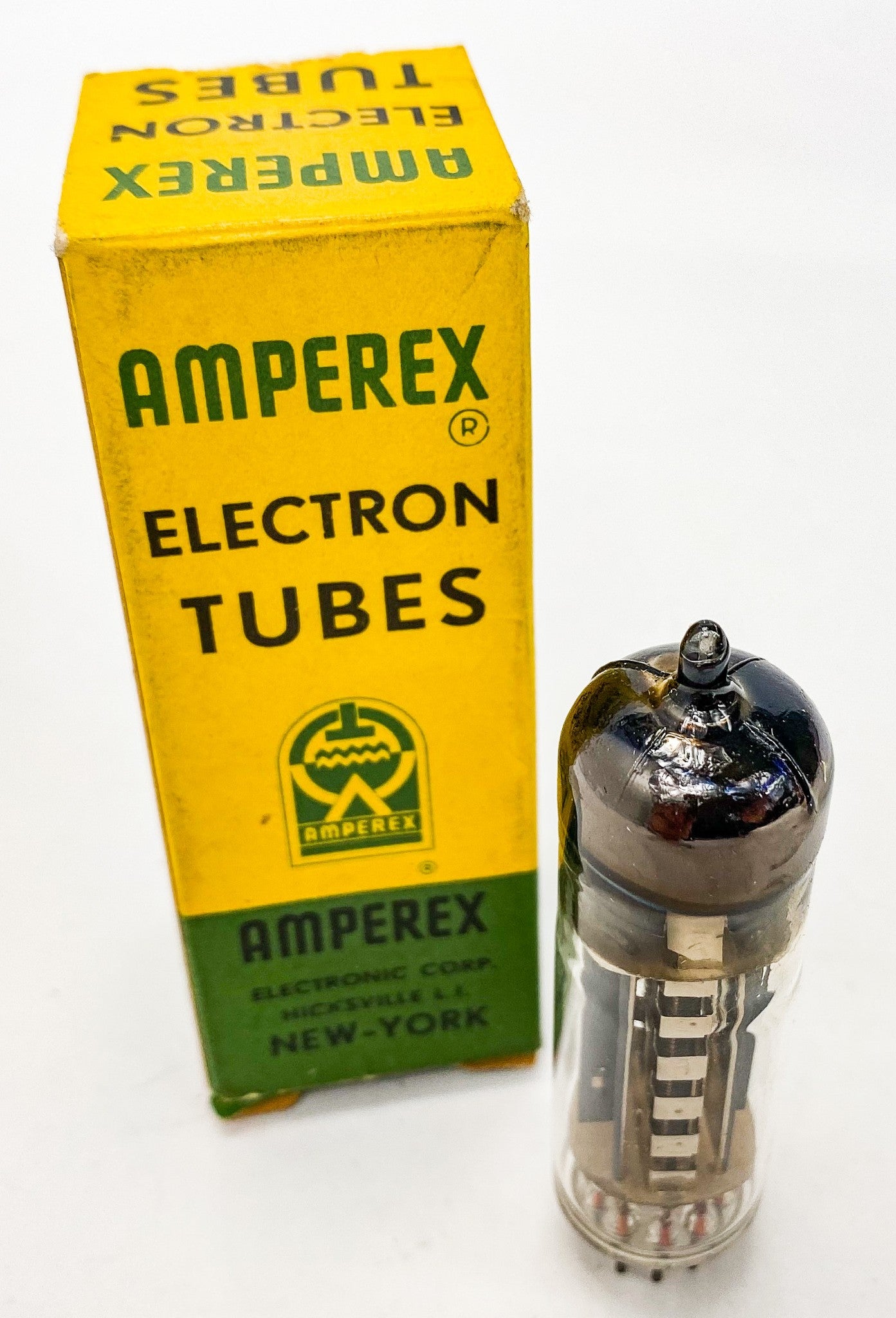 Amperex 6360 Grey Plate Halo Getter Vacuum Tube New In Box