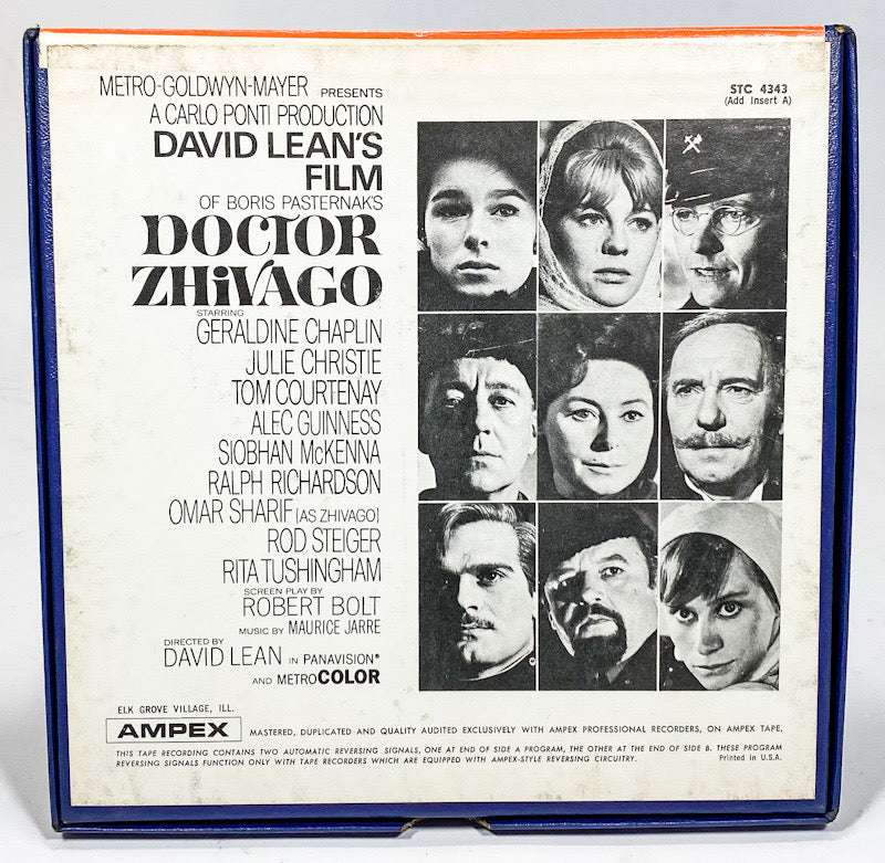 Doctor Zhivago Original Soundtrack Reel to Reel Tape 7 1/2 IPS MGM