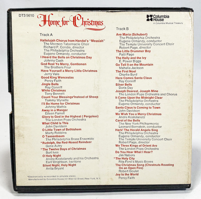 Home For Christmas Reel to Reel Tape 3 3/4 IPS Columbia