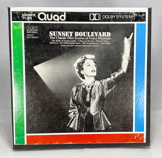 Sunset Boulevard Film Scores by Waxman Gerhardt Quad Reel Tape 7 1/2 IPS RCA