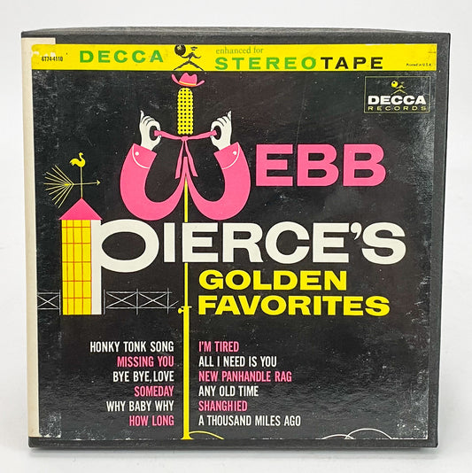 Webb Pierce Golden Favorites Reel to Reel Tape 4 Track Stereo 7 1/2 IPS
