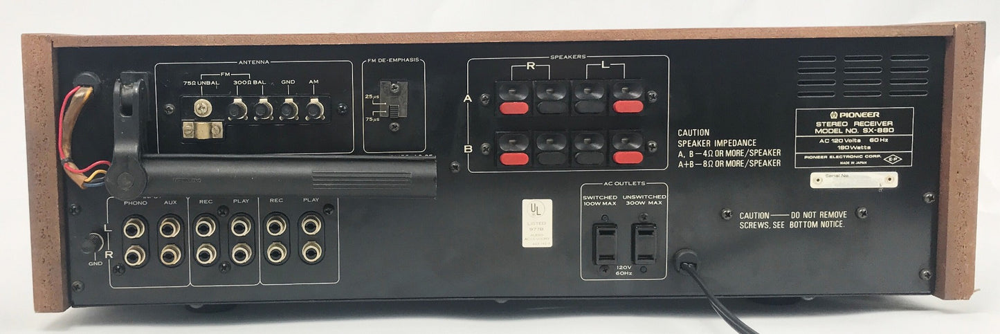 Pioneer SX-880 60 Watt Stereo Receiver