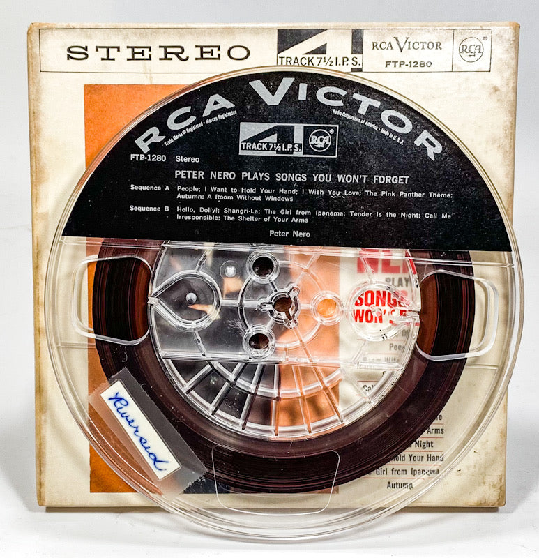 Plays Songs You Won't Forget by Peter Nero Reel to Reel Tape 7 1/2 IP RCA
