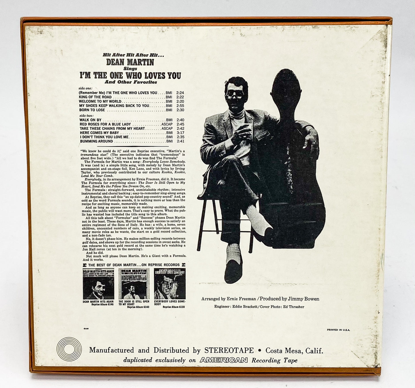 Dean Martin I'm The One Who Loves You Reel to Reel Tape 7 1/2 IPS Reprise