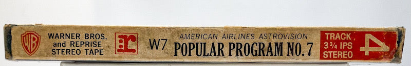 American Airlines Popular Program No. 7 Reel to Reel Tape 3 3/4 IPS United