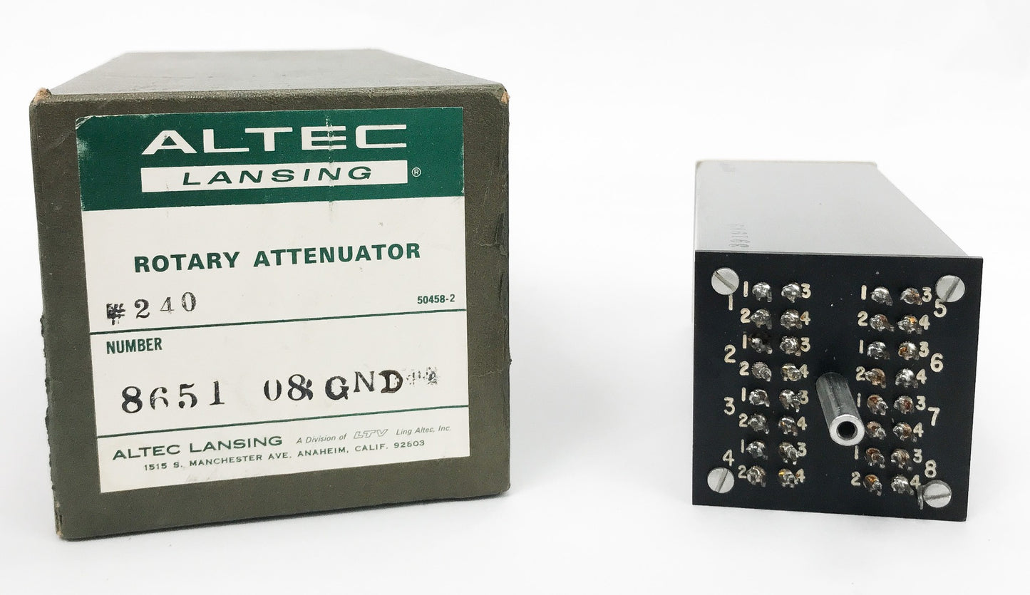 Altec Lansing Type RP8651-08 Rotary Attenuator with Original Box 1932