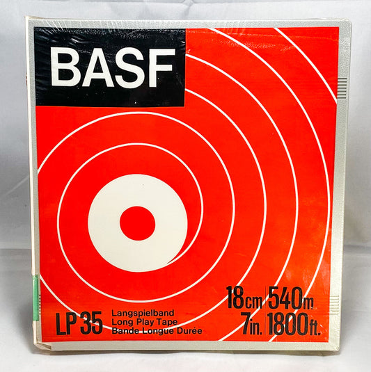 BASF LP 35 Long Play Reel Tape 18cm 540m 7 in 1800 ft New Sealed Made In Germany