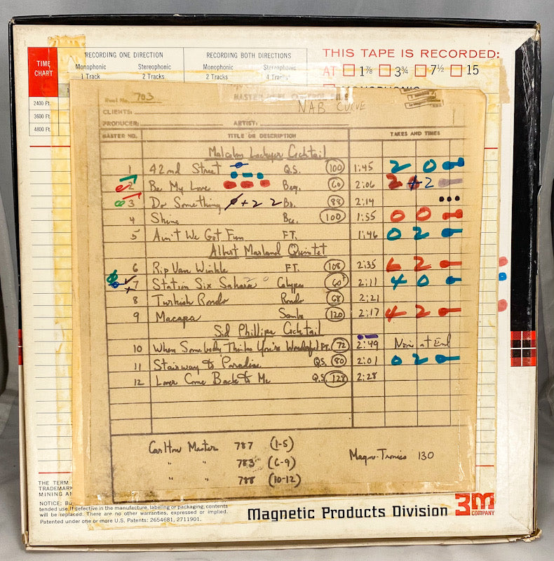 Malcolm Lockyer Sid Phillipe Master 15 IPS 10.5" Scotch Reel to Reel Tape 703