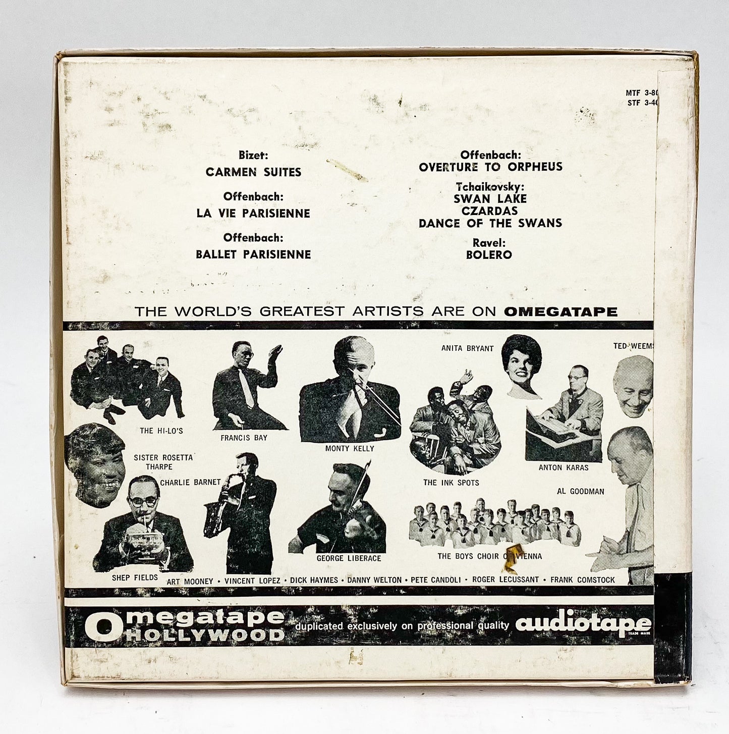 Ted Weems Vol 1 Tchaikovsky Bizet Offenbach Reel to Reel Tape 3.75 IPS Omegatape