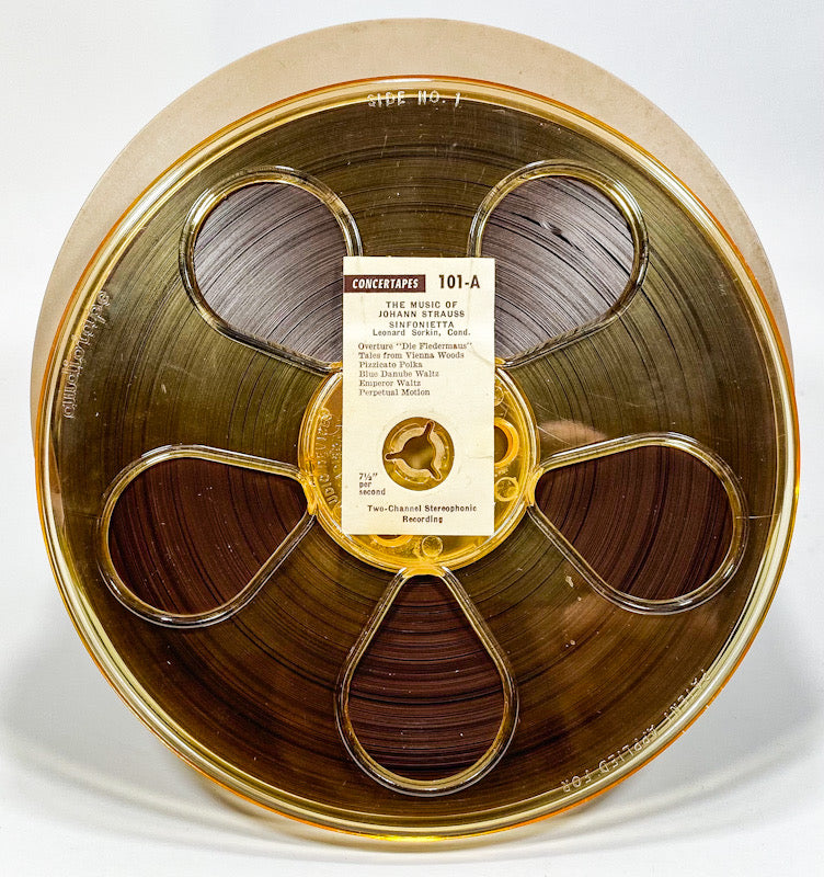 Music Of Johann Strauss by Leonard Sorkin Reel Tape Concertapes Two Track