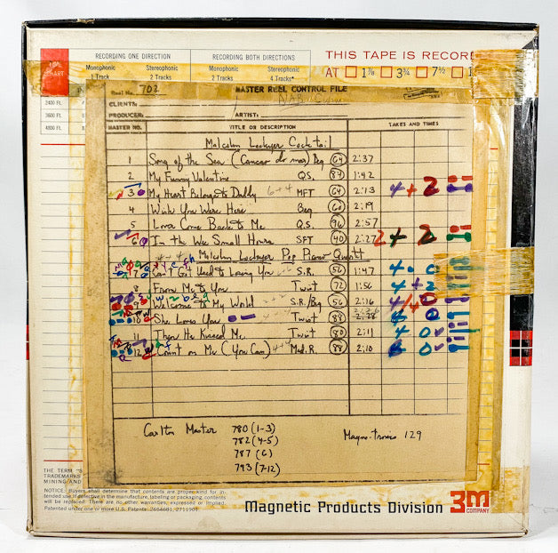 Malcolm Lockyer Cocktail Master 10.5" Scotch Reel to Reel Tape #702