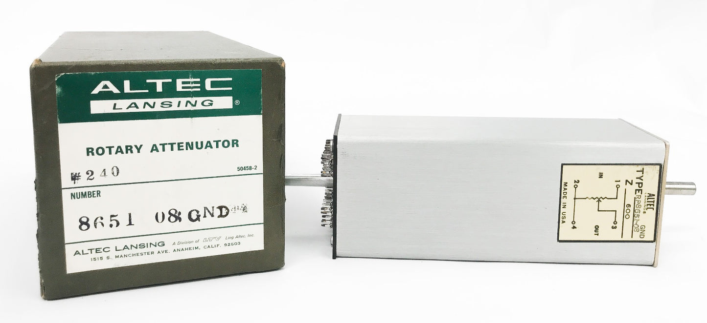 Altec Lansing Type RP8651-08 Rotary Attenuator with Original Box 1932