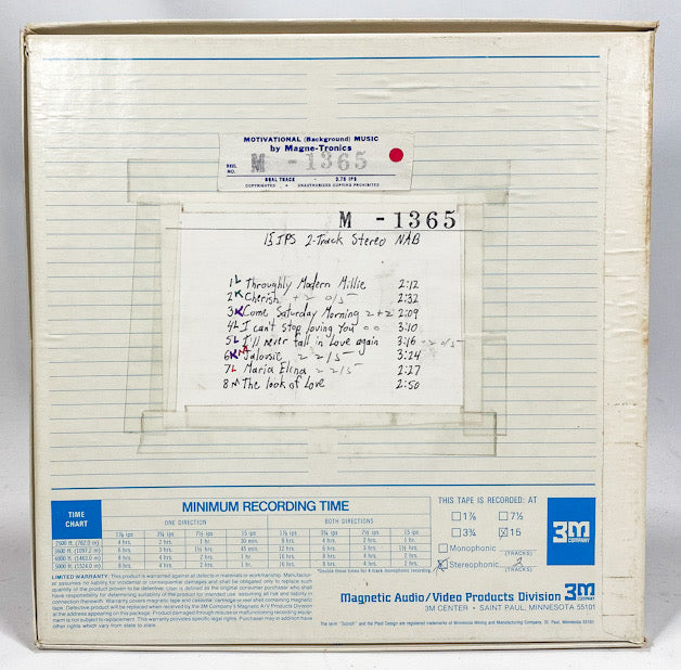 Motivational Background Music Magne-Tronics Master 10.5" Reel to Reel Tape M1365