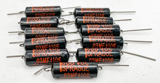Sprague 0.03 uf 600 VDC Black Beauty Capacitors 11x NOS