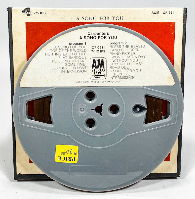 A Song For You by Carpenters Reel to Reel Tape 7 1/2 IPS A&M