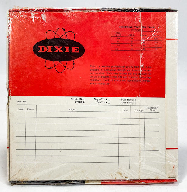 Dixie Type D 718M Reel To Reel Tape 1800 ft 7" Reel Professional NOS Sealed