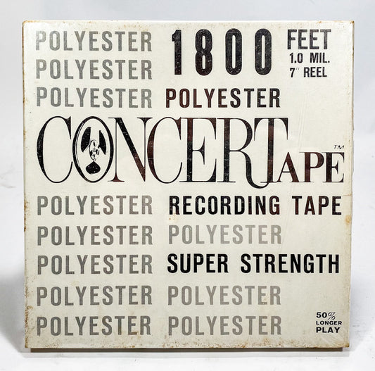 Concertape 1800 Feet 1.0 Mil 7" Reel To Reel Tape NOS Sealed