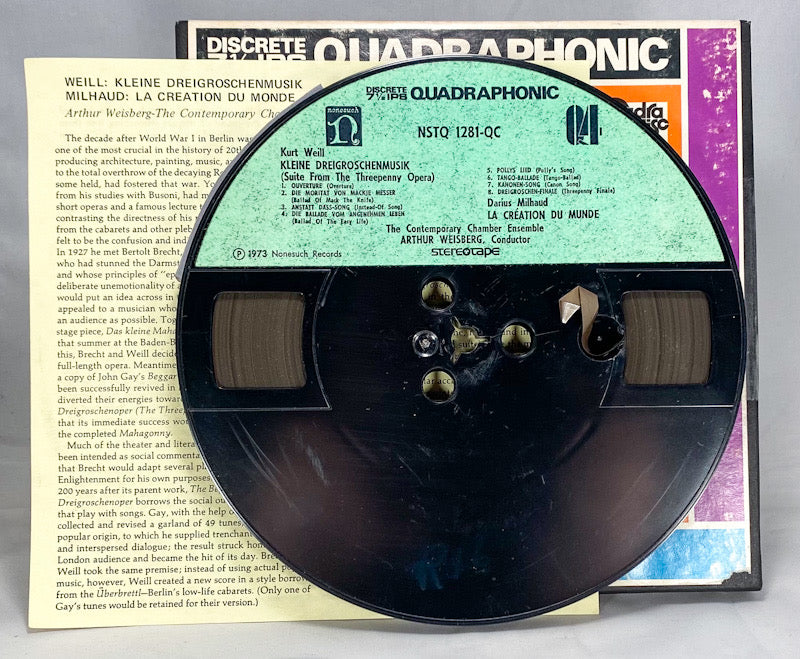 Threepenny Opera La Creation Du Monde Quad Reel to Reel Tape 7.5 IPS Dolby