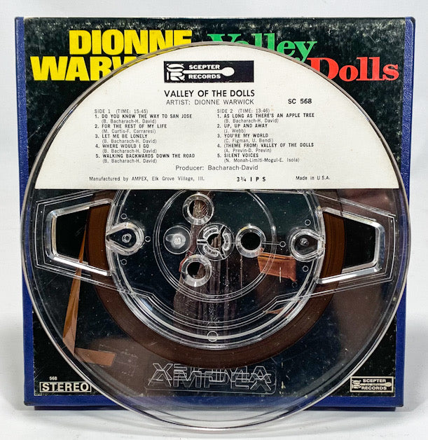 Valley Of The Dolls by Dionne Warwick Reel to Reel Tape 3 3/4 IPS Scepter