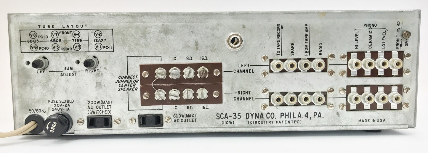 Dynaco SCA-35 35 Watt Integrated Stereo Vacuum Tube Amplifier
