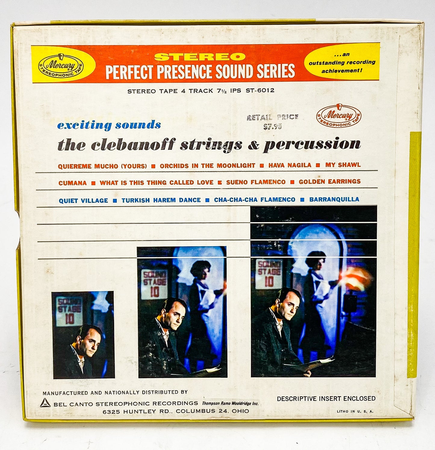 Clebanoff Strings & Percussion Exciting Sounds Reel to Reel Tape 7.5 IPS Mercury