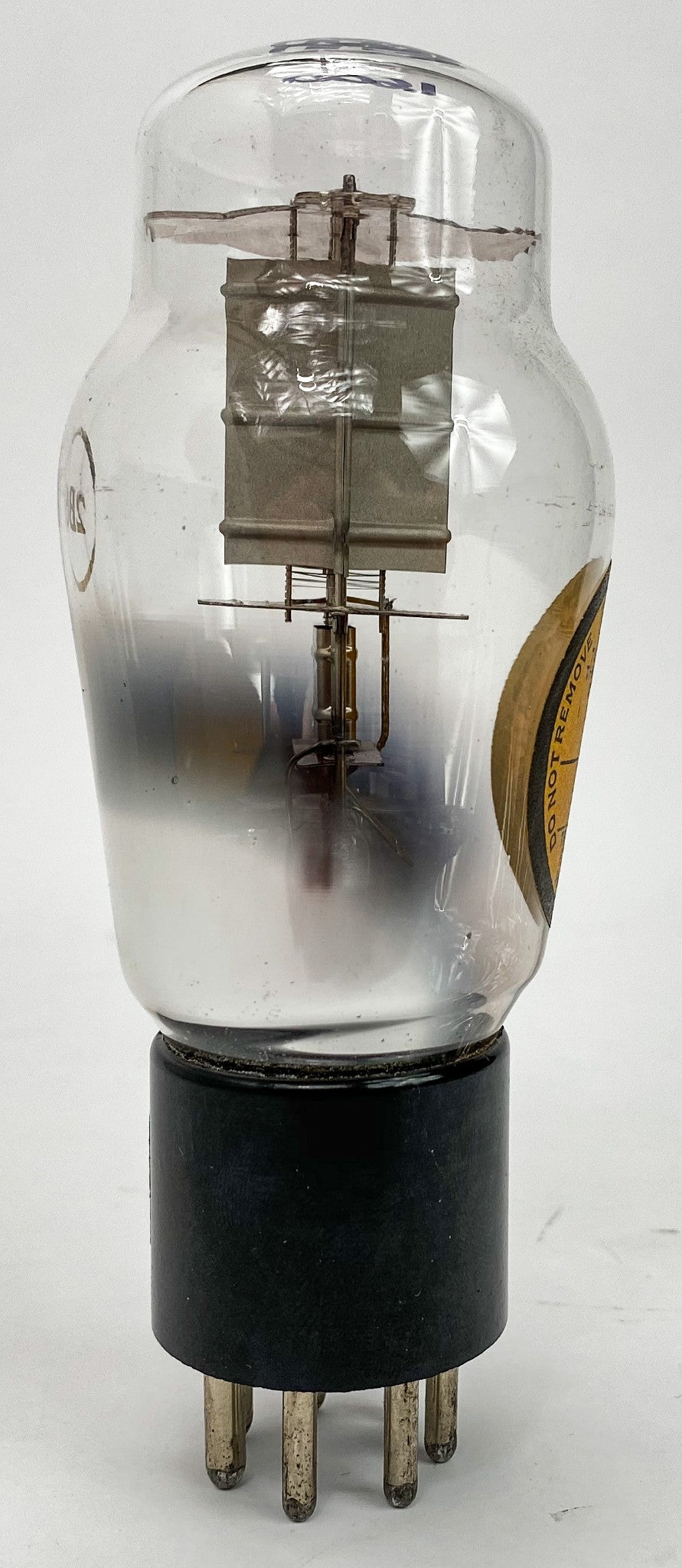 Triad 2B6 Silver Plate Bottom Foil D Getter Vacuum Tube Engraved Base