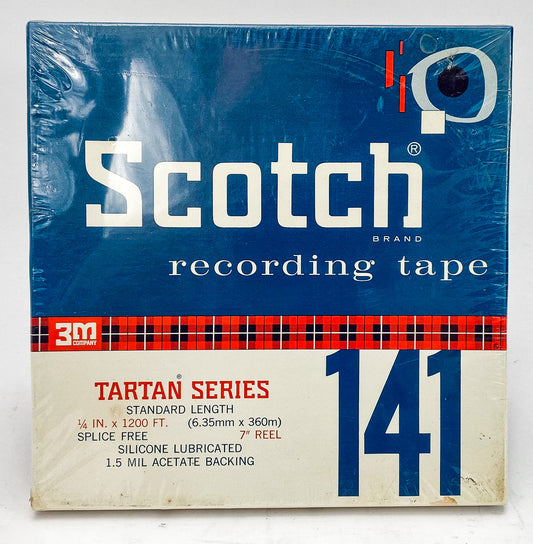3M Scotch Reel To Reel Tape 141 1200 ft 7" Reel Tartan Series NOS Sealed