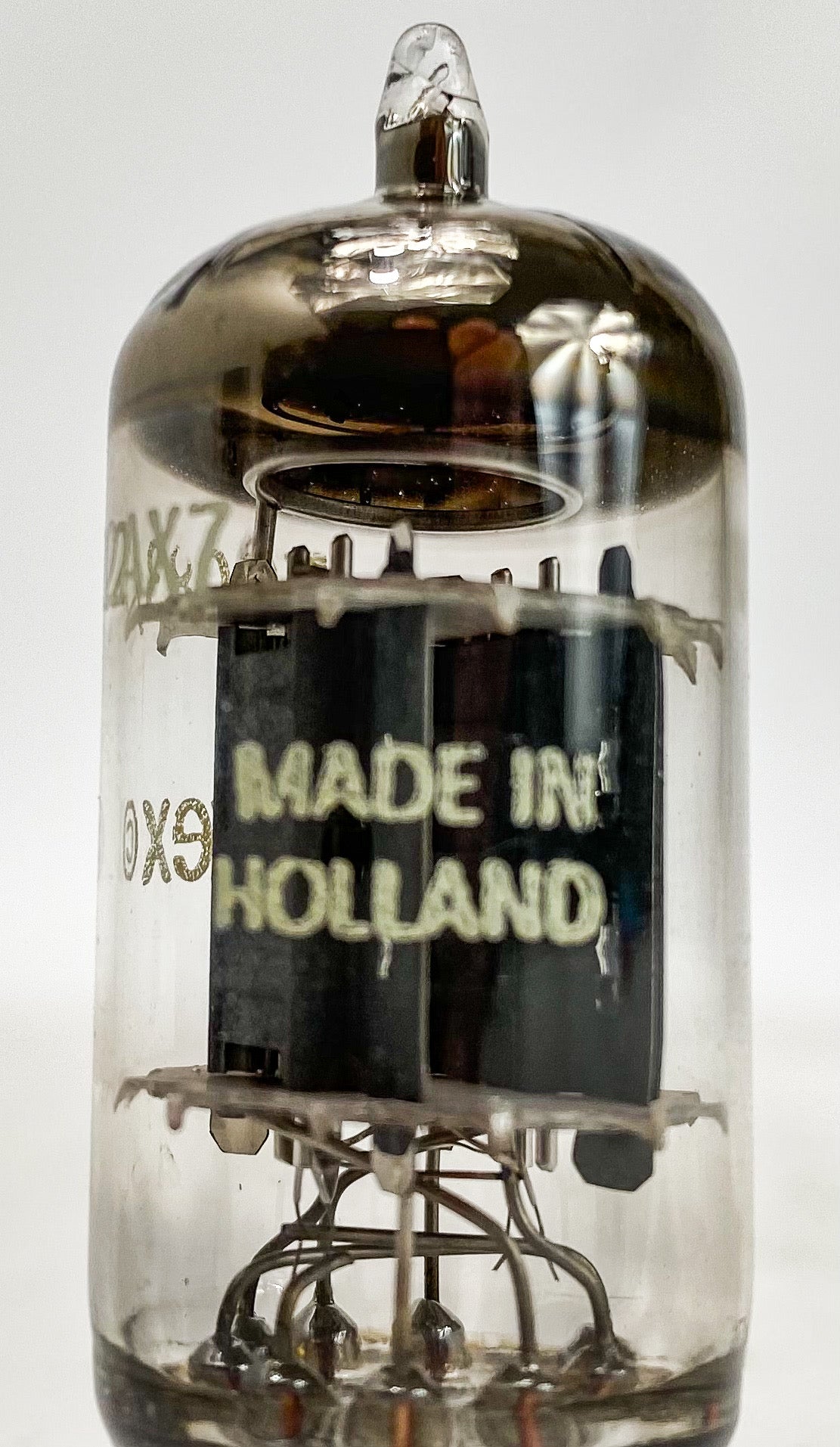 Amperex 12AX7 / ECC83 Ribbed Grey Plate Halo Getter Balanced Vacuum Tube *