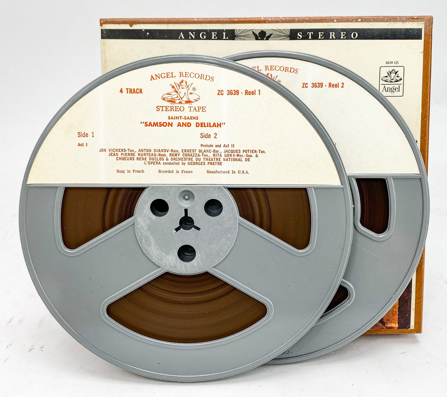 Saint Saens Samson Et Dalila Gorr Blanc Pretre Reel to Reel Tape 7 1/2 IPS Angel