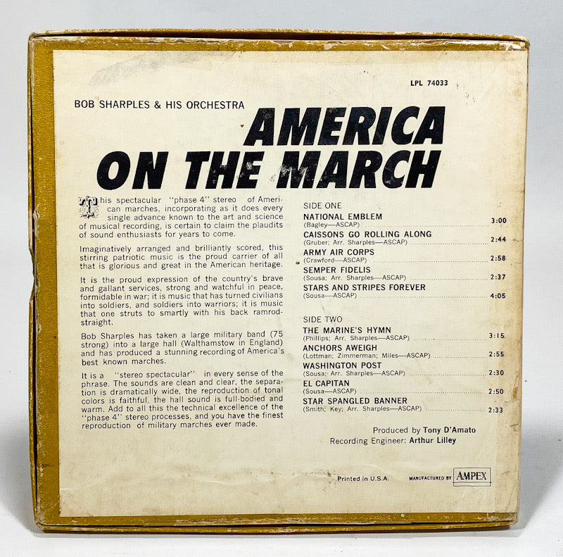America On The March Bob Sharples Reel to Reel Tape 7 1/2 IPS London