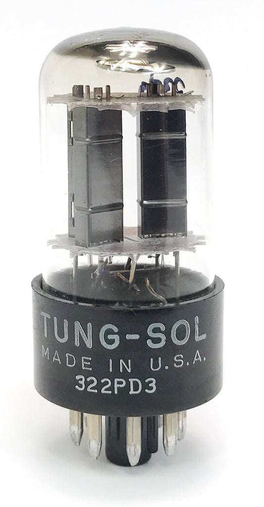 Tung-Sol 6SN7GTB Black Plate O Getter Balanced Vacuum Tube